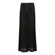 Zwarte Lange Rok Paco Rabanne , Black , Dames