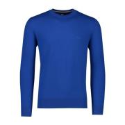 Blauwe Moderne Ronde Hals Trui Hugo Boss , Blue , Heren