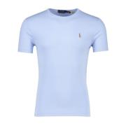 Custom Slim Fit T-shirt Lichtblauw Ralph Lauren , Blue , Heren