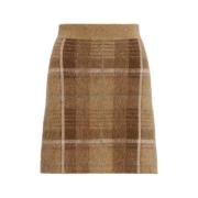 Geruite Beige Rok Ralph Lauren , Brown , Dames