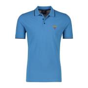 Blauwe Polo Met Korte Mouwen Aeronautica Militare , Blue , Heren