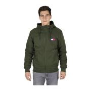 Groene Shell Jas met Capuchon Tommy Hilfiger , Green , Heren