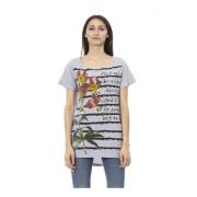 Bloemenprint T-shirt Vrouwen Lente/Zomer Trussardi , Multicolor , Dame...