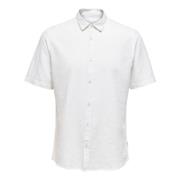 Short Sleeve Shirts Only & Sons , White , Heren