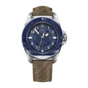 Automatisch Leren Horloge Blauw Bruin Victorinox , Multicolor , Heren