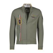 Groene militaire stijl ritsvest Aeronautica Militare , Green , Heren