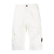 Witte Bermuda Cargo Shorts C.p. Company , White , Heren