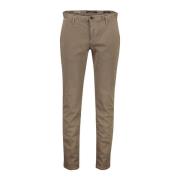 Bruine Chino Broek Slim Fit Alberto , Brown , Heren