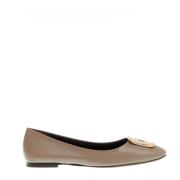 Ballerina Schoenen Fango met Gouden Logo Tory Burch , Beige , Dames