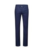 Donkerblauwe Katoenen Slim Fit Broek Gardeur , Blue , Heren