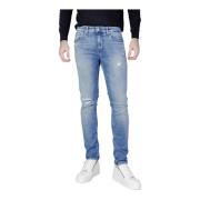 Blauwe Denim Jeans met Rits Tommy Jeans , Blue , Heren