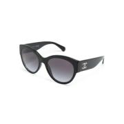 Ch5498B C622S6 Sunglasses Chanel , Black , Dames