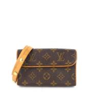 Pre-owned Canvas clutches Louis Vuitton Vintage , Brown , Dames