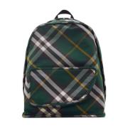 Groene Ivy Check Rugzak Burberry , Green , Heren