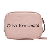 Stijlvolle Roze Bedrukte Handtas met Rits Calvin Klein Jeans , Pink , ...
