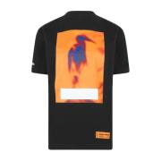 Gecensureerd Logo T-Shirt Zwart/Oranje Korte Mouw Heron Preston , Blac...