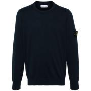 Blauwe Sweatshirt Ss24 Herenmode Stone Island , Blue , Heren