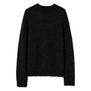 Zwarte Alpaca Wol Trui Jil Sander , Black , Heren