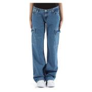 Baggy Extreme Low Rise Jeans Calvin Klein Jeans , Blue , Dames