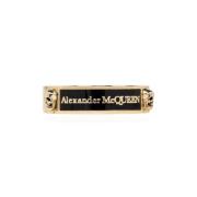 Messing Ring Alexander McQueen , Yellow , Dames