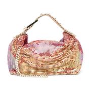 Kristal Ketting-link Tote Tas Roze Gedebe , Multicolor , Dames