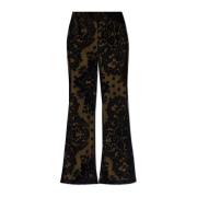 Bloemenpatroon broek Etro , Black , Dames