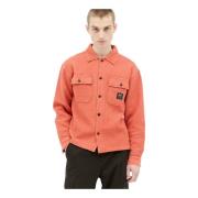 Wafelknit Knoopshirt Brain Dead , Orange , Heren