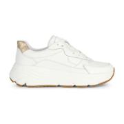 Witte Diamant Sneakers voor Vrouwen Geox , White , Dames