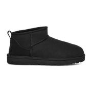 Zwarte Klassieke Ultra Mini Enkellaarsjes UGG , Black , Heren