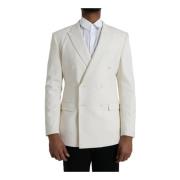 Klassieke Wollen Blazer Dolce & Gabbana , White , Heren