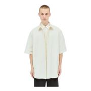 Dubbelgelaagde Poplin Overhemd Jil Sander , Beige , Heren