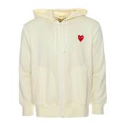 Stijlvolle Zip-Through Sweatshirt Comme des Garçons Play , Beige , Her...