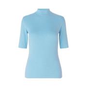 Blauwe Turtle Neck Rib Shirt Modström , Blue , Dames