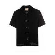 Piqué Overhemd Casual Stijl Mannen Portuguese Flannel , Black , Heren