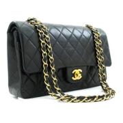 Pre-owned Leather chanel-bags Chanel Vintage , Black , Dames