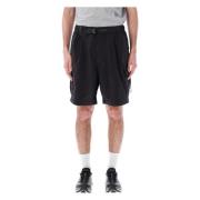 Zwarte Cargo Shorts Ss24 And Wander , Black , Heren