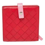 Pre-owned Leather wallets Bottega Veneta Vintage , Red , Dames