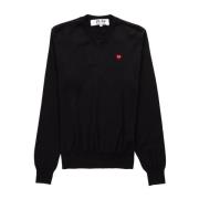 Round-neck Knitwear Comme des Garçons Play , Black , Heren