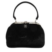 Pre-owned Velvet handbags Chanel Vintage , Black , Dames