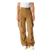 Cargo Broek Hoge Taille Stijl G-star , Brown , Dames