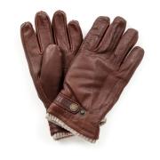 Leren Fleece Gevoerde Handschoenen Hestra , Brown , Heren