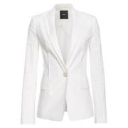 Stretch Linnen Blazer Pinko , White , Dames