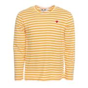 Long Sleeve Tops Comme des Garçons Play , Yellow , Heren