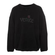 Venice Crewneck Sweatshirt Oversize Fit ERL , Black , Heren