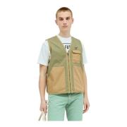 Canvas Jachtvest met Logo Patch Human Made , Multicolor , Heren