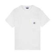 Korte Mouw 'Fissato' Behandeling T-shirt Stone Island , White , Heren