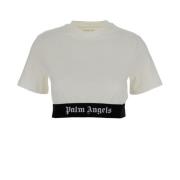 T-Shirts Palm Angels , White , Dames
