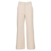 Wijde Pijp Hoge Taille Broek mbyM , Beige , Dames