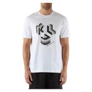 Biologisch Katoen Regular Fit T-shirt Karl Lagerfeld , White , Heren
