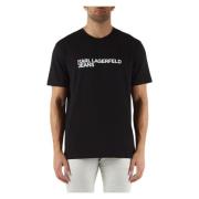 Biologisch Katoen Regular Fit T-shirt Karl Lagerfeld , Black , Heren